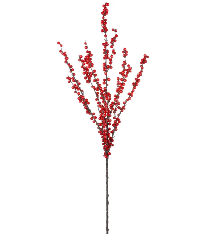 40" Red Spike Berry Spray - 40901