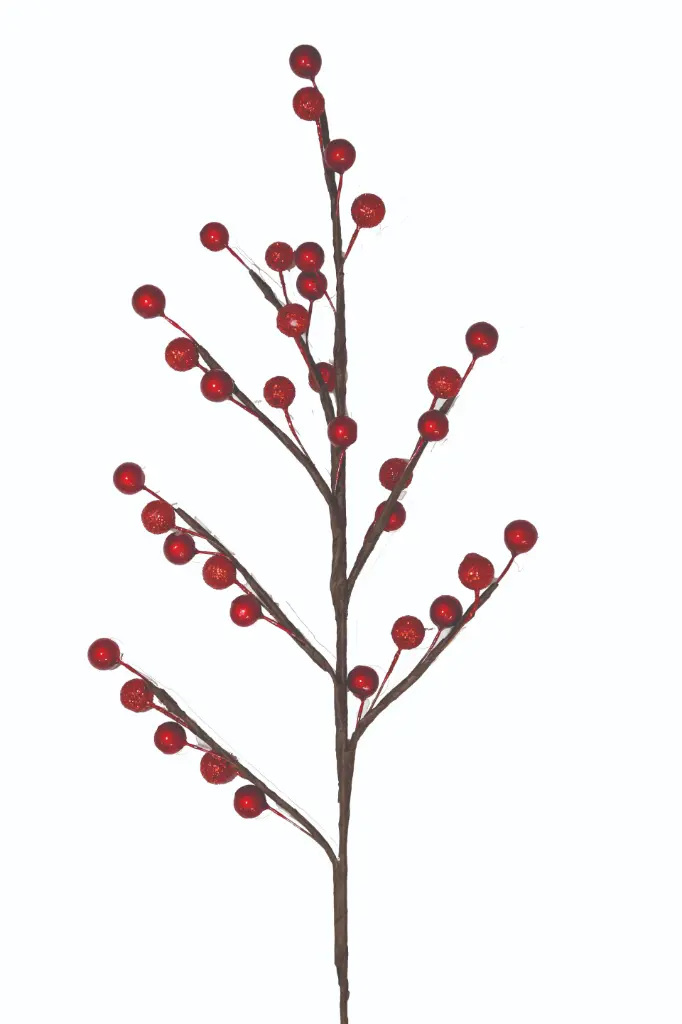 18" Mixed Muted/Glitter Berry Spray X 35 Berry (dozen)