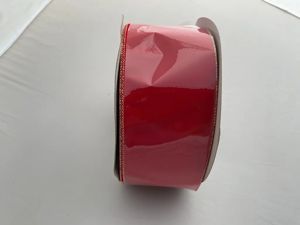 H192413 Wired Velvet Red 2 1/2 Inch X 10 Yard 12 Rolls per Case