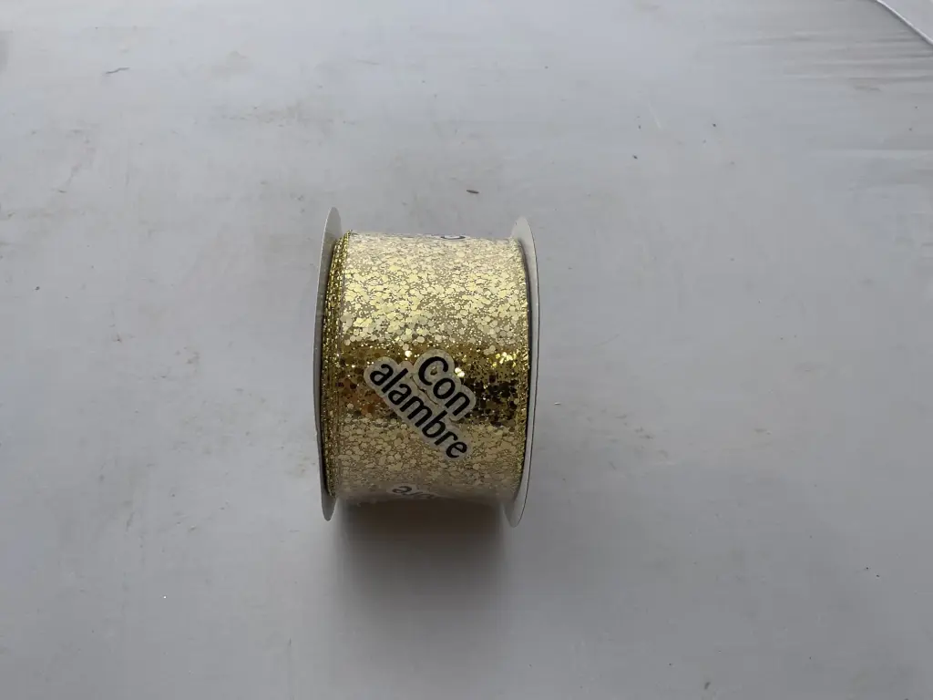414666   #40 2.5 IN X 10 YD (glitter gold)  24 Rolls per Case