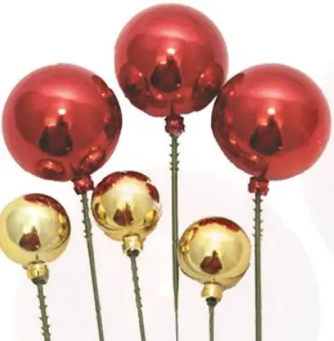 25MM Red Glass Ball on 6" Pik 24/EA