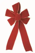 2.5''x50yd Holiday Red w/Gold Border