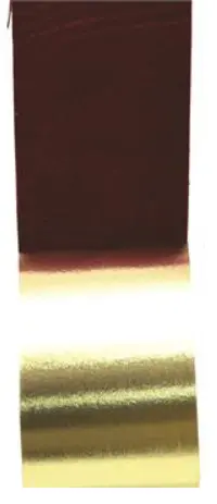 BURGUNDY VELVET W/ GOLD BACK 2 5/8"X 25YDS