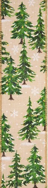 W SNOWTREES NATURAL  2.5" X 25 YD