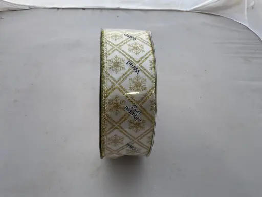 [427949] 427949  W LANDYN 993 IVORY GOLD #40 2.5 IN X 50 YD   8 Rolls Per Case