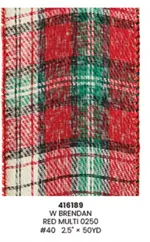 [416189] W BRENDAN RED MULTI  2.5" X 50 YD
