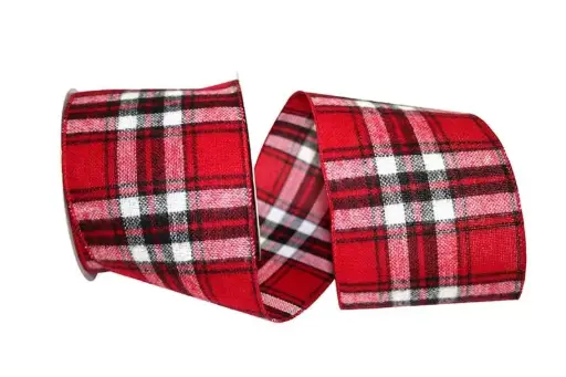 [92494W-001-10F] WOODLAND PLAID FLANNEL WIRED EDGE