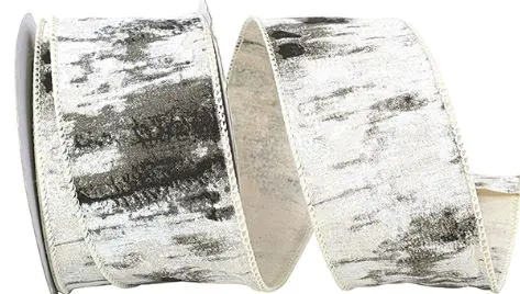 [93218W-030-40J] Birch Tree Bark Forest White 2.5X25
