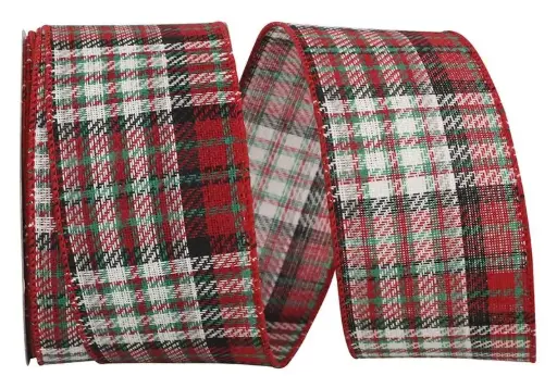 [93470W-985-40F] COUNTRY PLAID TWILL WEAVE WIRED EDGE