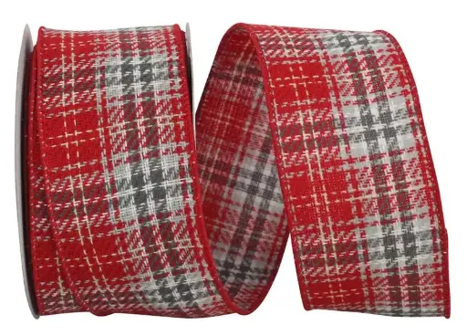 [93472W-001-40F] PLAID TWILL FLANNEL WIRED EDGE