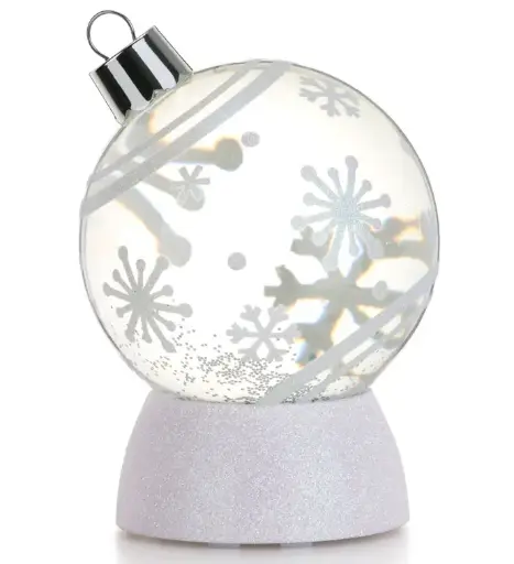 [50714] LED Snowflake Ornament Water Globe