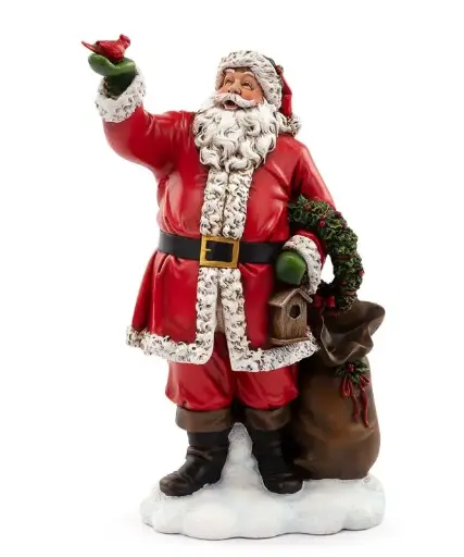 [52790] Santa Holding Cardinal decoration
