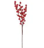 [24806] Red Berry Spike Spray 15" Sold EA.