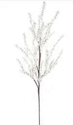 [41063] 40" PEARL WHITE BERRY SPIKE SPRAY
