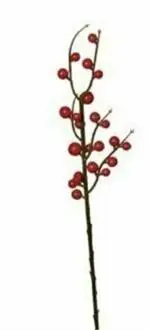 [PLX3998RD] 23" Red Plastic Berry Spray X 6 Stems (each)