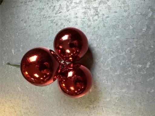[PLX3025RED] 25MM PLASTIC BALL PICK X 3 RED "Box of 6 DZ"