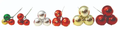 [XH15803RED/GOL ] Red/Gold Triple Ball Cluster Pick (1 dozen)