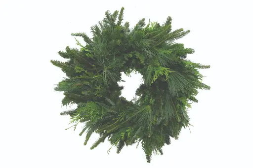 [W-BCP-24] Mixed Green Wreath 24 OA