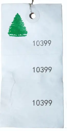 [TAG-25-3P] 3 Part Tyvek Tag w/ wire 100/Bundle (3P-WH-100)