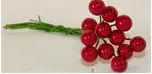 [XA00490RED] Small Red Berry on a wire 1 Gross