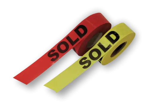 [FLAG-SOLD] RED SOLD FLAGGING TAPE