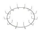 [14W12CLR50] 14" Less Clamp Ring w/ 12 Clips - Box of 50