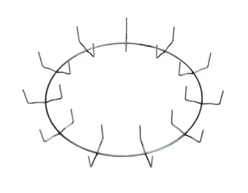 [12w11CLR - Box of 50] 12" Clamp Ring with 11 Clips Box of 50